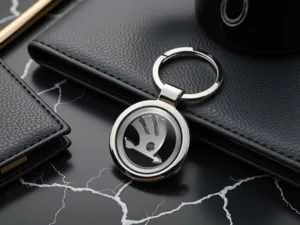Skoda Maßgeschneiderte Schlüsselanhänger Metall Logo